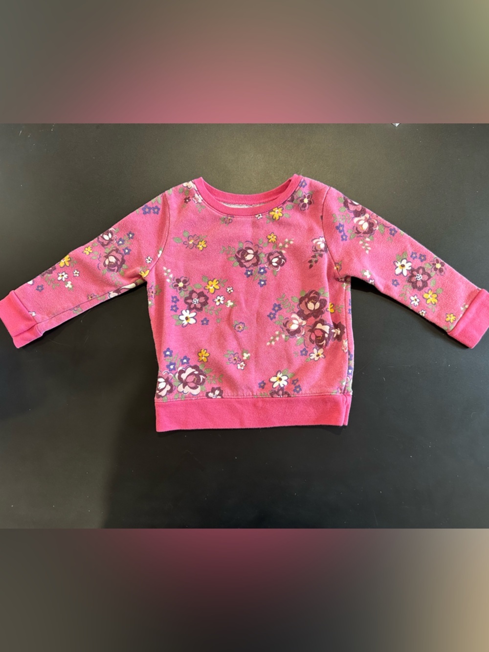 Garanimals Pink Floral Plush-Lined Top